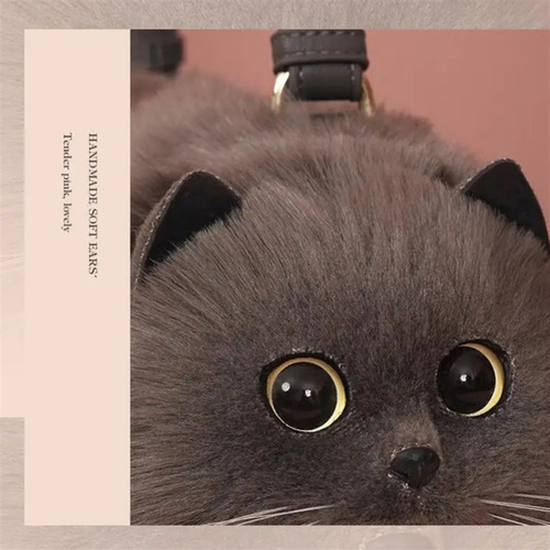 Bolsa Para Bonecas De Gato Feita À Mão Bolsa De Mão Sênior