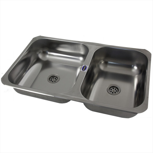 Pileta Bacha Cocina Doble Acero Inox 68 X 34 X 14 Cm Dh67