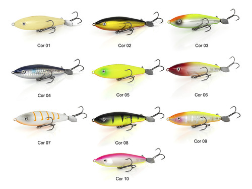 Isca Albatroz Althezza Prop F (8cm/10g) - Várias Cores