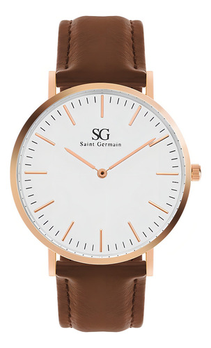 Relógio Saint Germain Bronx Rosé Gold 40mm Cor Da Correia Ma