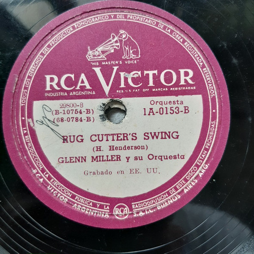 Pasta Glenn Miller Y Su Orquesta Rca Victor C67