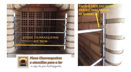 Imagem 2 de 7 de Suporte De Grelhas E Espetos Para Churrasqueiras Até 75cm