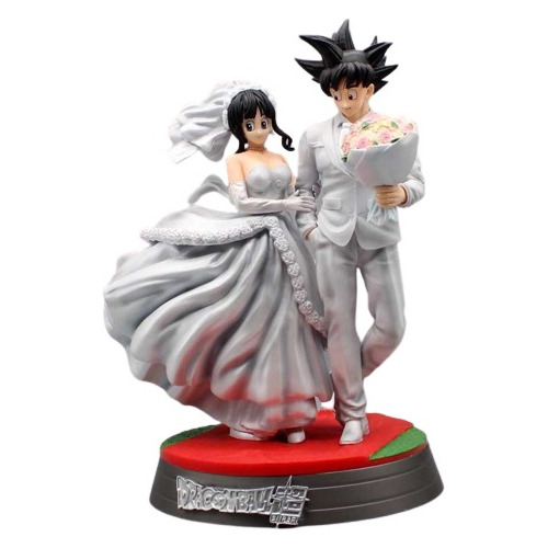 Figuras De Goku Y Milk, Boda. Dragon Ball. 32 Cms. Anime.