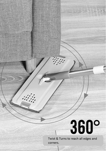 Imagen 9 de 10 de Mopa Fly Mop Trapeador Ultraplano Giratorio Balde Escurridor