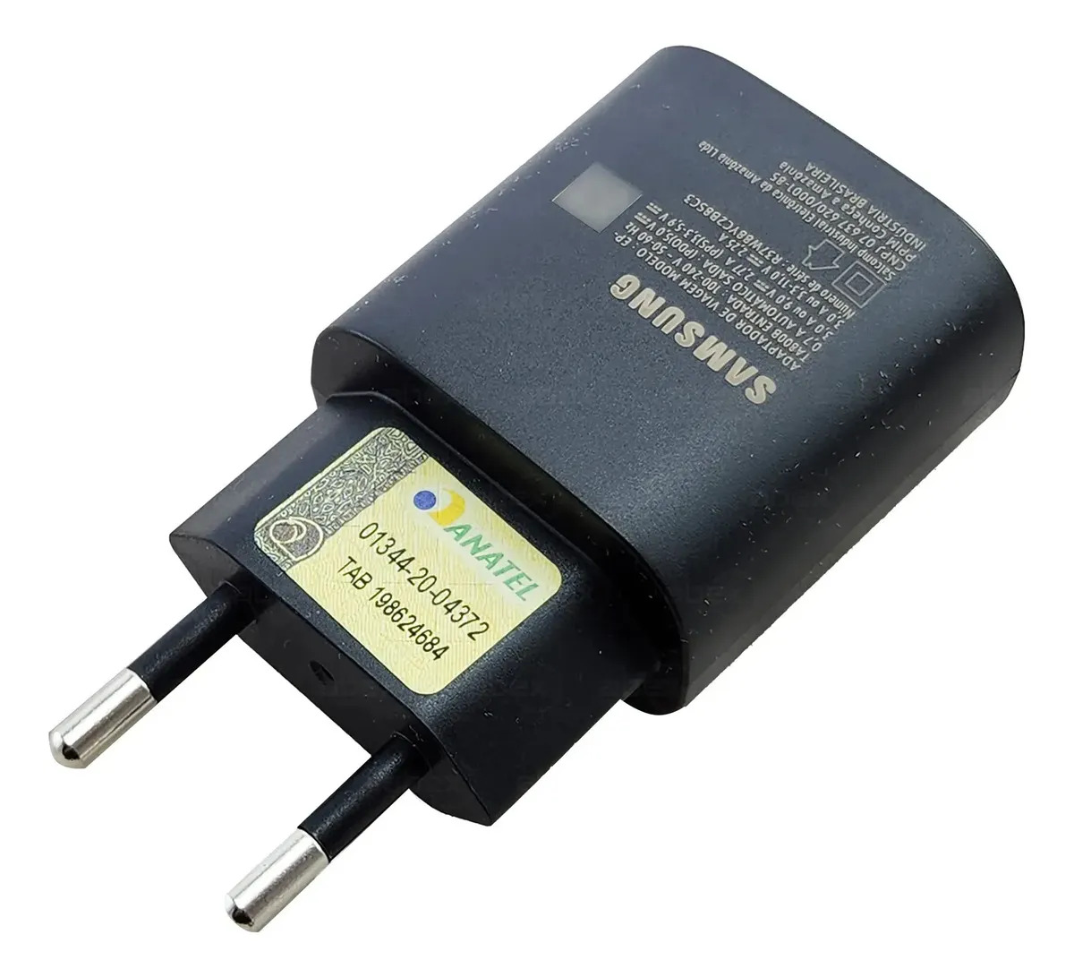 Carregador Samsung 25w A30 A50 A70 A71 A80 A31 S20 Cor Preto