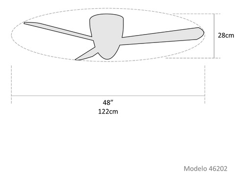 Ventilador De Techo Siroco 46202 Niquel 48" Coolfan