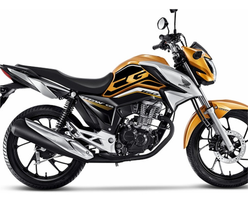 Adesivo Cg Titan 160 2022 Tanque Lat. + Gravata Moto Amarelo