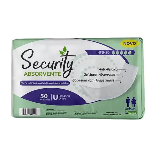 Absorvente Geriátrico Operatório Pós Parto Security C/ 50 Un