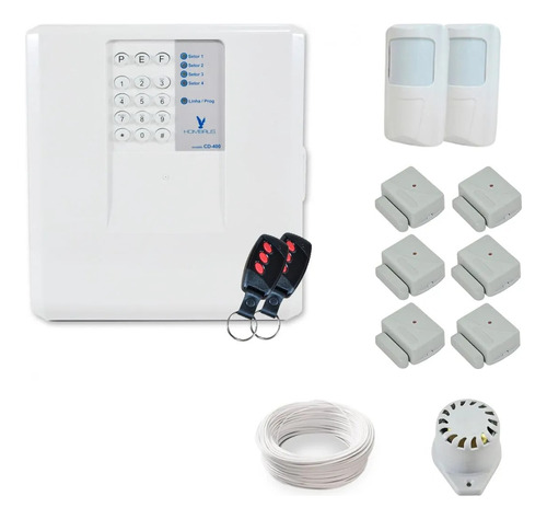 Kit Alarme Residencial Hombrus 8 Sensor Sem Fio Configurado