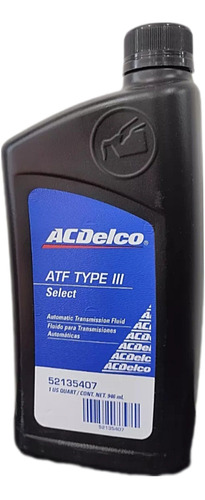 Aceite Acdelco Dexron Iii Para Transmision Automáticas