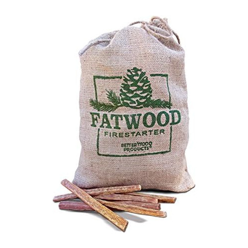 Wood Products 9908 Fatwood Burlap Bag, 8 Pounds