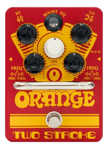 Pedal de efecto Orange Two Stroke Bosst EQ  rojo
