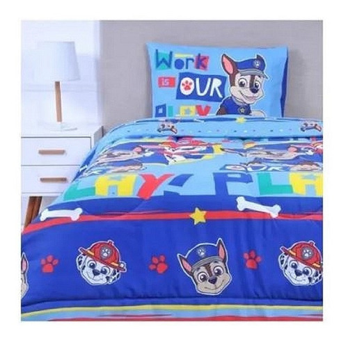 Plumón Infantil Reversible 1,5 Plazas Paw Patrol 185x228cm 