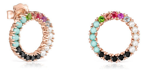 Pendientes Tous Oro Rosa Con Gemas Tous Off 30% Rosado