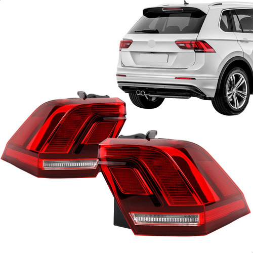 Par Lanterna Tiguan 19 2020 2021 Canto Com Led
