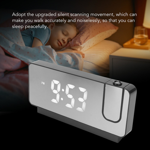 Reloj Proyectable, Proyección, Alarma, Hora, Fecha, Temperat