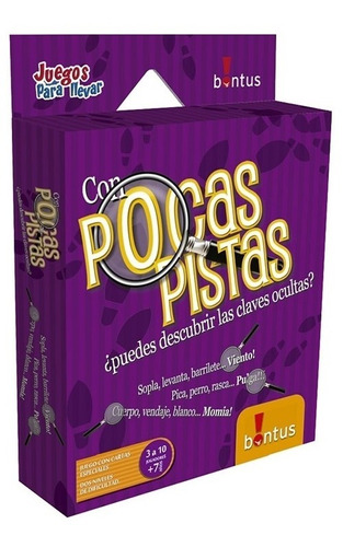 Juego De Mesa Juegos Para Llevar Cartas Pocas Pistas Bontus