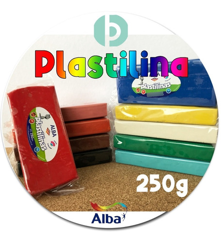 Plastilina Alba 250gr Color A Elección Profesional No Tóxico