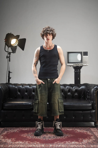 Bermuda Larga Baggy Jean Hombre Talles Especiales