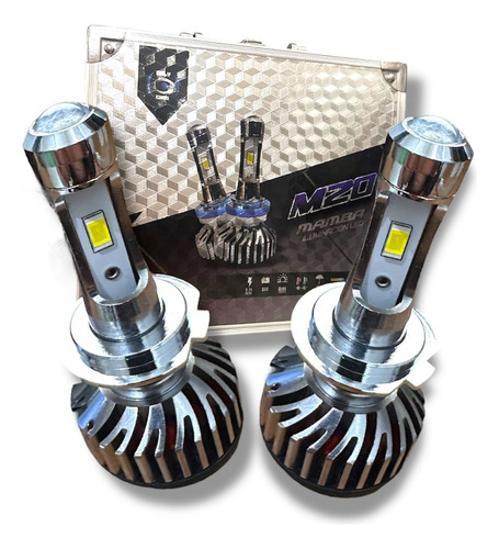 Foco Led 25,000 Lm Csp Luz Diurna M20 Pro Alto Rendimiento H7 Cromado Blanco Neutro