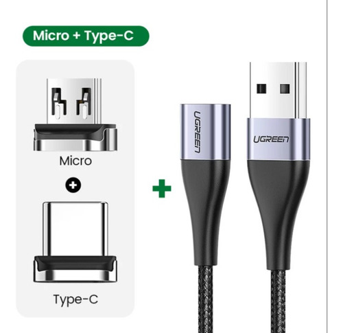 Cable Magnético Tipo C Y Microusb Ugreen