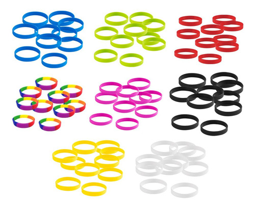 5 X 10pcs / Pack S Elásticas De Goma De Silicona Blanco