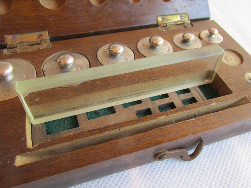 Antiguo Pesero De Precision Casi Completo Con Estuche #l
