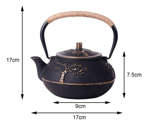 Tetera De Hierro Fundido Con Diseño Japonés, Tetera Con