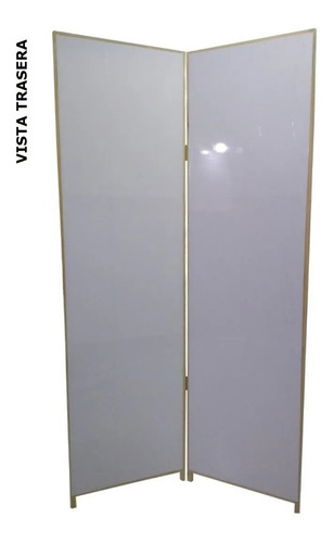 Imagen 3 de 5 de Biombo 2 Hojas Plegables Separador De Ambientes De Madera