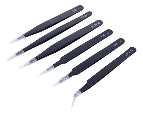 Kit 6 Pinças Anti-estática Eletronica Bga Reballing Celular