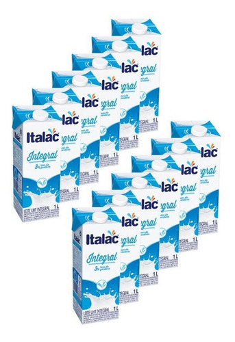 Leite Integral Italac 1l Longa Vida Caixa Fechada 12 Uni