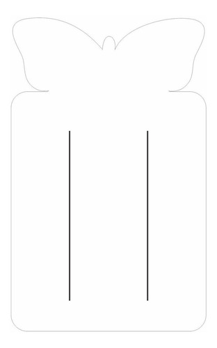 Tag Borboleta Laços Em Kraft Ou Color Plus 100 Pçs 12x7,5cm
