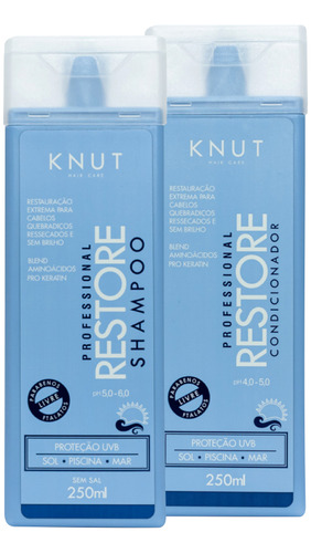 Kit Shampoo + Condicionador Knut Linha Restore