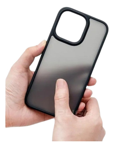 Capinha Space Preta Fosco Para iPhone 13 14 Max 15 + Brinde