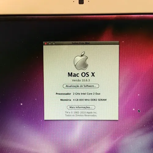 Macbook White 13-inch, Early 2009 (somente Peças. Não Liga