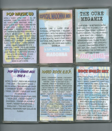 2 Cassettes O Cds Música Mezclada Rock Pop 80s En Inglés Agua (Usado)