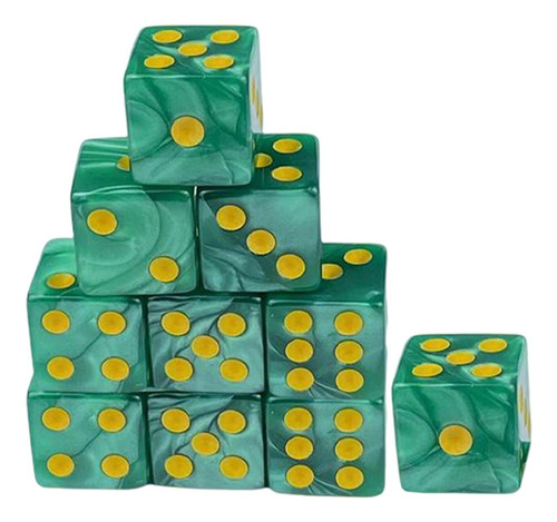 3 X 10 Piezas De Dados Acrílicos De Seis Lados Duraderos