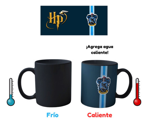 Mug Magico Harry Potter 4 Casas Howards Gryffindor + Nombre