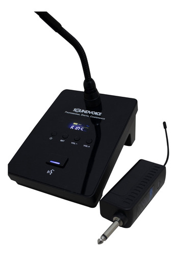 Microfone Gooseneck De Mesa Sem Fio Uhf Com Haste Flexivel