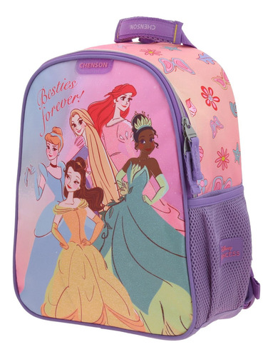 Mochila Escolar Kinder Princesas Chenson Lila Princesas