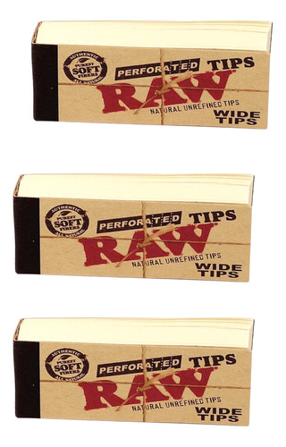 Filtro Raw Wide Perforated X3 Unidades Tips Perforados 