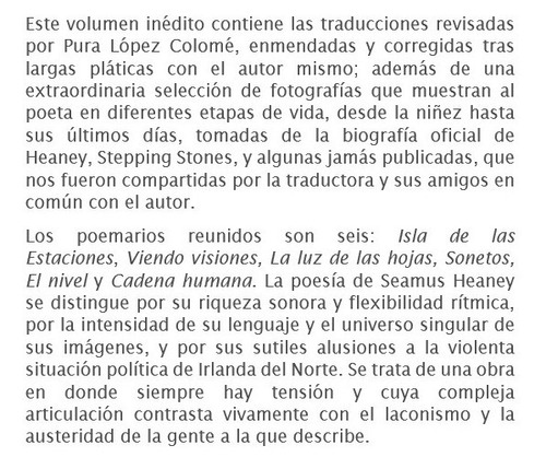 Obra Reunida - Seamus Heaney / Trilce + Sorpresa