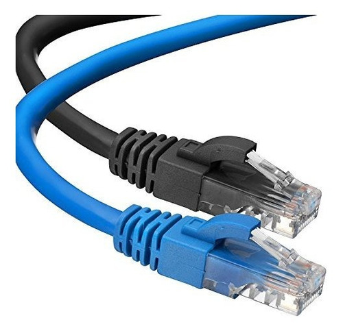 Cables Ethernet Cat6 Azul Y Negro Azul Negro
