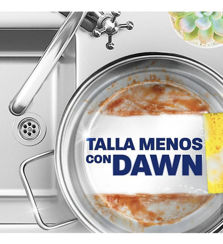 Jabón Líquido Dawn + 4 Fibra Esponja Cero Rayas Scotch Brite