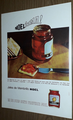 P538 Clipping Antigua Publicidad Mermelada Noel Año 1966 (Usado)