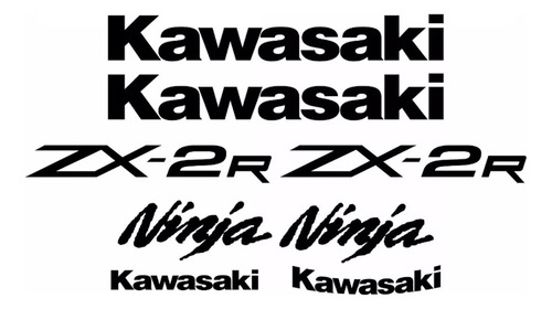 Kit Adesivo Faixa Para Kawasaki Ninja 250r Zx-2r 13392 Cor Preto