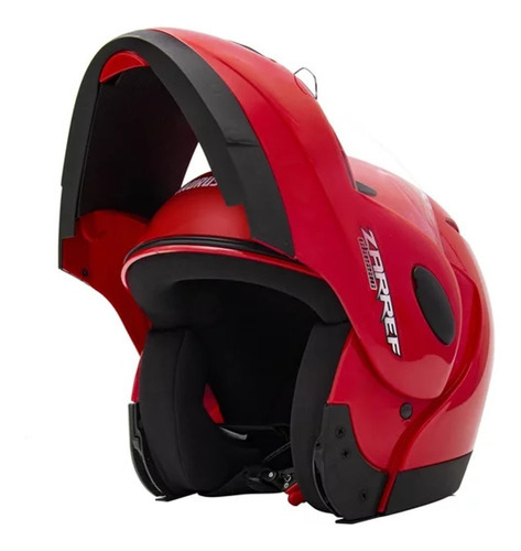 Capacete Taurus Zarref V4 Escamoteável Retrátil Robocop Cor Vermelho Tamanho do capacete 56