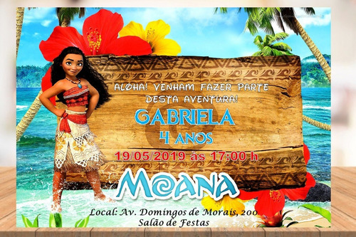 Imagem 5 de 7 de Arte Digital - Convite Moana