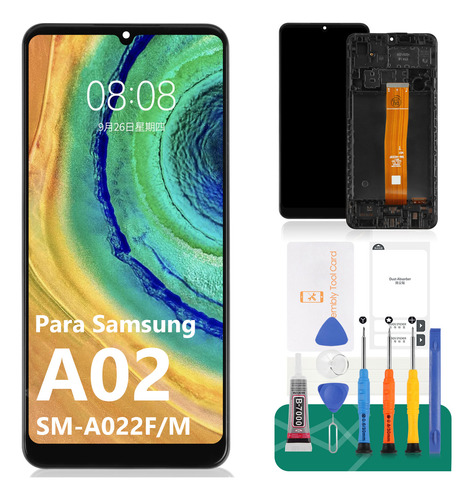 Para Samsung A02 A022f Pantalla Táctil Lcd Display Con Marco