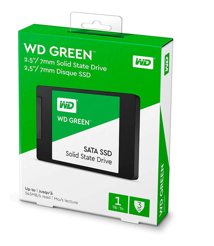 Disco Ssd Interno 1tb Western Digital Green 2.5 Wds100t2g0a